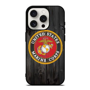 USMC US MARINE CORPS WOOD iPhone 15 Pro Case USMC US MARINE CORPS WOOD iPhone 15 Pro Case