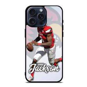 LAMAR JACKSON LOUISVILLE CARDINALS iPhone 15 Pro Max Case LAMAR JACKSON LOUISVILLE CARDINALS iPhone 15 Pro Max Case