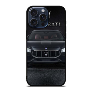 MASERATI CAR BLACK LOGO iPhone 15 Pro Max Case
