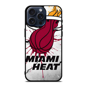 MIAMI HEAT CRACKED LOGO iPhone 15 Pro Max Case MIAMI HEAT CRACKED LOGO iPhone 15 Pro Max Case