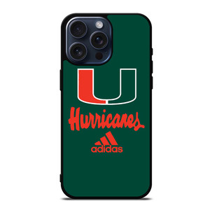 MIAMI HURRICANES GREEN LOGO iPhone 15 Pro Max Case MIAMI HURRICANES GREEN LOGO iPhone 15 Pro Max Case