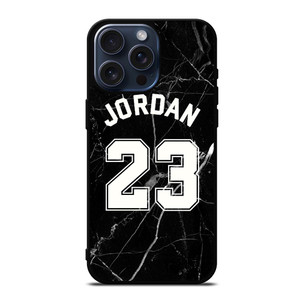 MICHAEL JORDAN 23 BLACK MARBLE iPhone 15 Pro Max Case