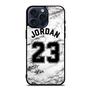 MICHAEL JORDAN 23 WHITE MARBLE iPhone 15 Pro Max Case