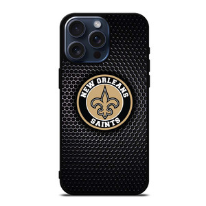 NEW ORLEANS SAINTS METAL BADGE iPhone 15 Pro Max Case NEW ORLEANS SAINTS METAL BADGE iPhone 15 Pro Max Case