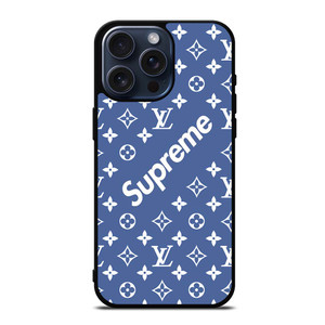 NEW SUPREME BLUE PATTERN iPhone 15 Pro Max Case