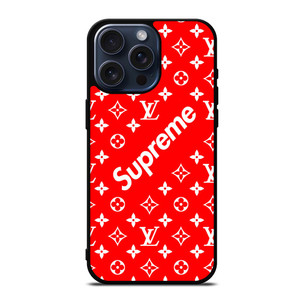 NEW SUPREME RED PATTERN iPhone 15 Pro Max Case