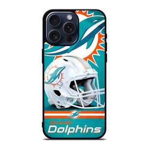 NFL MIAMI DOLPHINS HELMET LOGO iPhone 15 Pro Max Case NFL MIAMI DOLPHINS HELMET LOGO iPhone 15 Pro Max Case