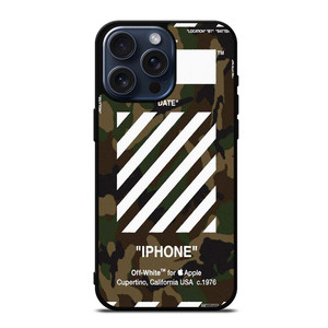 OFF WHITE CAMO ARMY iPhone 15 Pro Max Case