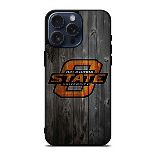 OKLAHOMA STATE UNIVERSITY WOODEN LOGO iPhone 15 Pro Max Case OKLAHOMA STATE UNIVERSITY WOODEN LOGO iPhone 15 Pro Max Case
