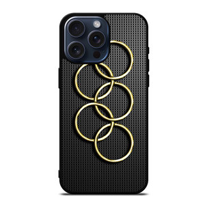 OLYMPIC RINGS GOLD CARBON iPhone 15 Pro Max Case