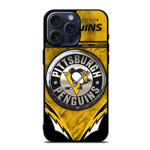 PITTSBURGH PENGUINS METAL NHL iPhone 15 Pro Max Case PITTSBURGH PENGUINS METAL NHL iPhone 15 Pro Max Case