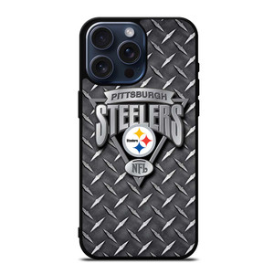 PITTSBURGH STEELERS METAL LOGO iPhone 15 Pro Max Case PITTSBURGH STEELERS METAL LOGO iPhone 15 Pro Max Case