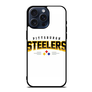 PITTSBURGH STEELERS WHITE WALL iPhone 15 Pro Max Case PITTSBURGH STEELERS WHITE WALL iPhone 15 Pro Max Case