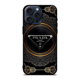 PRADA MILANO BLACK GOLD iPhone 15 Pro Max Case PRADA MILANO BLACK GOLD iPhone 15 Pro Max Case