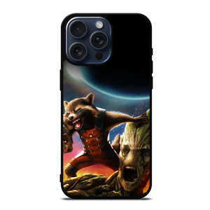 ROCKET RACCOON GROOT AVENGER iPhone 15 Pro Max Case