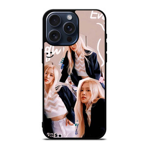 ROSE BLACKPINK SCRIBBLED iPhone 15 Pro Max Case