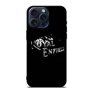 ROYAL ENFIELD BLACK TANK METAL LOGO iPhone 15 Pro Max Case