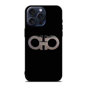 SALVATORE FERRAGAMO LOGO BLACK iPhone 15 Pro Max Case