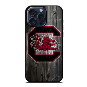 SOUTH CAROLINA GAMECOCKS WOODEN LOGO iPhone 15 Pro Max Case SOUTH CAROLINA GAMECOCKS WOODEN LOGO iPhone 15 Pro Max Case