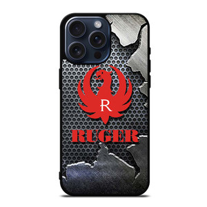 STURM RUGER FIREARM METAL LOGO 2 iPhone 15 Pro Max Case STURM RUGER FIREARM METAL LOGO 2 iPhone 15 Pro Max Case