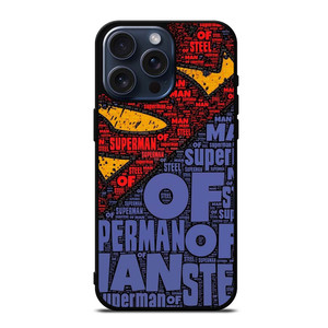 SUPERMAN LOGO ART WALL iPhone 15 Pro Max Case