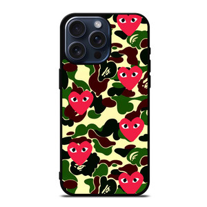 SUPREME BAPE COMME DES GARCONS iPhone 15 Pro Max Case SUPREME BAPE COMME DES GARCONS iPhone 15 Pro Max Case