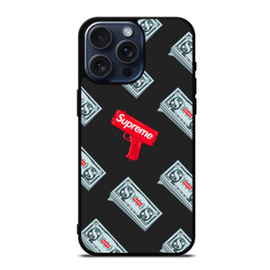 SUPREME MONEY GUN iPhone 15 Pro Max Case SUPREME MONEY GUN iPhone 15 Pro Max Case