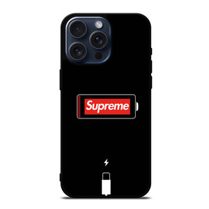 SUPREME PHONE LOW BATTERY iPhone 15 Pro Max Case SUPREME PHONE LOW BATTERY iPhone 15 Pro Max Case