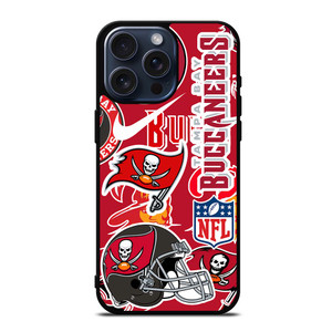 TAMPA BAY BUCCANEERS NFL STICKER BOMB iPhone 15 Pro Max Case TAMPA BAY BUCCANEERS NFL STICKER BOMB iPhone 15 Pro Max Case