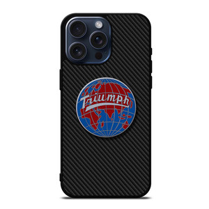 TRIUMPH WORLDWIDE LOGO CARBON iPhone 15 Pro Max Case TRIUMPH WORLDWIDE LOGO CARBON iPhone 15 Pro Max Case