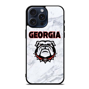 UGA GEORGIA BULLDOGS MARBLE LOGO iPhone 15 Pro Max Case UGA GEORGIA BULLDOGS MARBLE LOGO iPhone 15 Pro Max Case