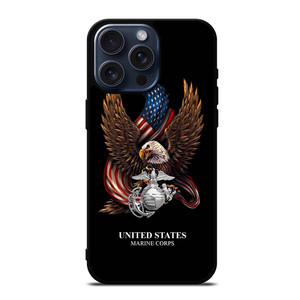 UNITED STATES MARINE CORPS USMC LOGO iPhone 15 Pro Max Case UNITED STATES MARINE CORPS USMC LOGO iPhone 15 Pro Max Case