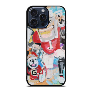 UNIVERSITY OF GEORGIA BULLDOGS UGA ART iPhone 15 Pro Max Case UNIVERSITY OF GEORGIA BULLDOGS UGA ART iPhone 15 Pro Max Case