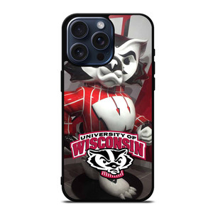 WISCONSIN BADGER MASCOT iPhone 15 Pro Max Case