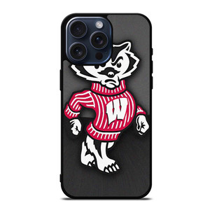 WISCONSIN BADGERS FOOTBALL MASCOT iPhone 15 Pro Max Case WISCONSIN BADGERS FOOTBALL MASCOT iPhone 15 Pro Max Case