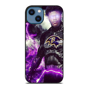 LAMAR JACKSON BALTIMORE RAVENS ART iPhone 14 Case LAMAR JACKSON BALTIMORE RAVENS ART iPhone 14 Case