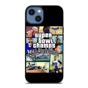 LOS ANGELES RAMS CHAMPIONS CARTOON iPhone 14 Case