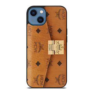 MCM WORLD WIDE BROWN LEATHER iPhone 14 Case MCM WORLD WIDE BROWN LEATHER iPhone 14 Case