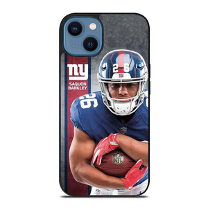 NEW YORK GIANTS SAQUON BARKLEY FOOTBALL iPhone 14 Case NEW YORK GIANTS SAQUON BARKLEY FOOTBALL iPhone 14 Case
