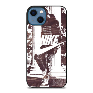 NIKE STREET URBAN BLACK WHITE iPhone 14 Case NIKE STREET URBAN BLACK WHITE iPhone 14 Case