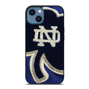 NOTRE DAME BLUE SHAMROCK LOGO iPhone 14 Case