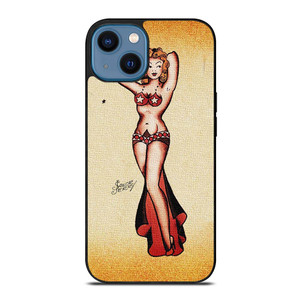 SAILOR JERRY BIKINI GIRL TATTOO iPhone 14 Case