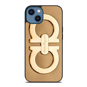 SALVATORE FERRAGAMO GOLD LOGO iPhone 14 Case