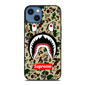 SHARK CAMO BATHING APE SUPREME iPhone 14 Case SHARK CAMO BATHING APE SUPREME iPhone 14 Case