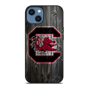 SOUTH CAROLINA GAMECOCKS WOODEN LOGO iPhone 14 Case SOUTH CAROLINA GAMECOCKS WOODEN LOGO iPhone 14 Case