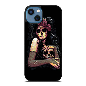 SUGAR SKULL TATTOO GIRL iPhone 14 Case SUGAR SKULL TATTOO GIRL iPhone 14 Case