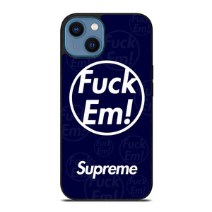 SUPREME FUCK EM BLUE iPhone 14 Case SUPREME FUCK EM BLUE iPhone 14 Case