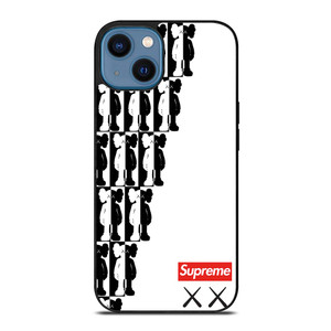SUPREME KAWS BLACK WHITE iPhone 14 Case SUPREME KAWS BLACK WHITE iPhone 14 Case