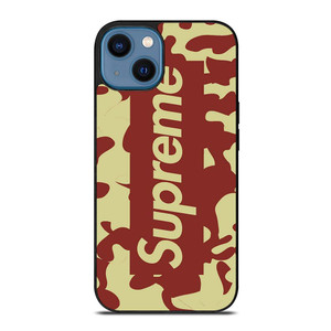 SUPREME RED CREAM LOGO iPhone 14 Case