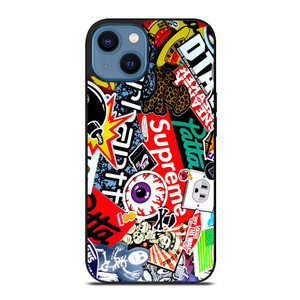 SUPREME STICKER AND OTHER BRAND iPhone 14 Case SUPREME STICKER AND OTHER BRAND iPhone 14 Case